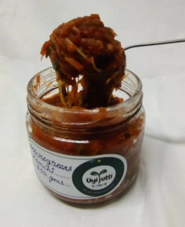 Kimchi with Microgreens